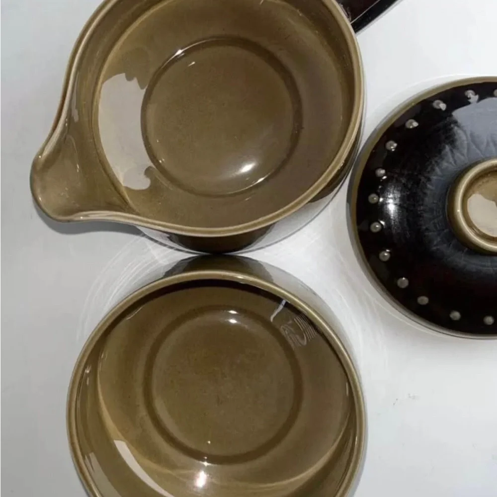 Sugar Bowl With Lid And Creamer Franciscan Discovery Tahiti Mid Century Made USA